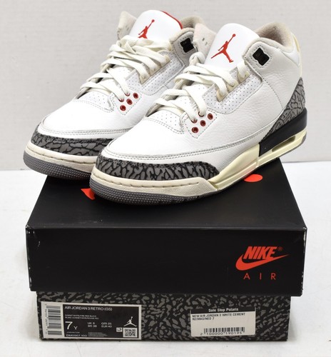 Nike Air Jordan 3 Retro Mid White Cement Reimagined DM0967-100 Size 7Y