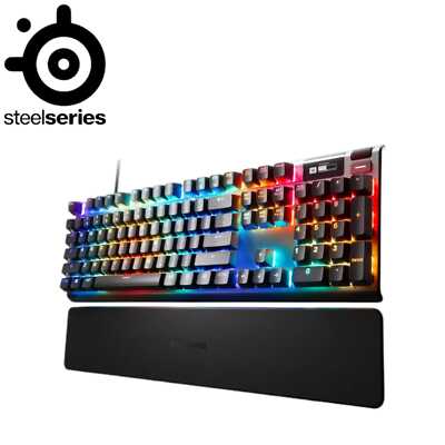 SteelSeries Apex Pro Tastatur OLED Smart Display USA mit  DE Tastaturaufkleber