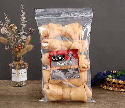  6 Inch Beefhide Bones with Chicken Flavor Chews for Dogs, 16 oz, 5 Count/Bag 