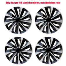 NEW 16" Set of 4 Snap On Full Hub Caps Wheel Covers fit R16 Tire & Steel Rim
