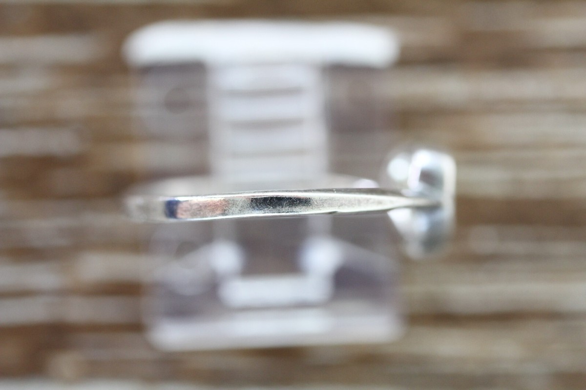 VINTAGE HEART STERLING SILVER 925 RING SZ 7.25 SOUTHWEST RETRO