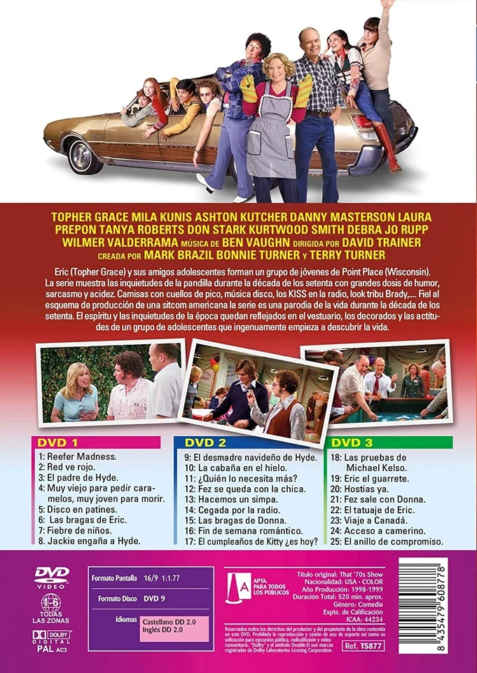Aquellos Maravillosos 70 3DVD Temporada 3 con 26 Episodios 1998 That '70s Show [ - Imagen 2 de 3