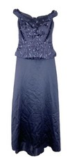 Mori Lee Navy Bridesmaid Formal Prom Opera Theater Strapless Dress Size 6
