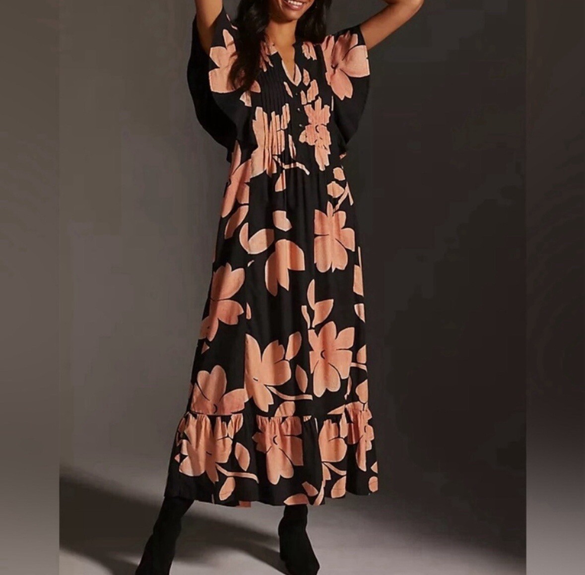 magenta maxi dresses Magenta Button Front Tiered Short Sleeve Maxi Dress – SSYS