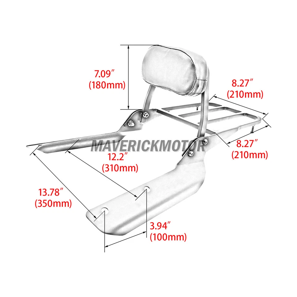 Portaequipajes Sissy Bar con respaldo para Honda CTX700 D/CTX700ND/CTX700N 2014-2018 Foto 4 de 4