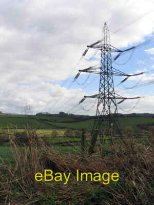 Photo 6x4 Power pylons near Wooth The first two pylons shown here are in  c2007