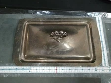 14" X 8" Tray Lid Silver Color Decorative Handle LID ONLY Unstamped unpolished