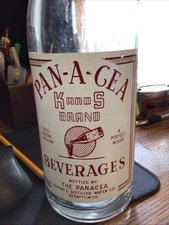 ACL SODA BOTTLE PANACEA DETROIT MICHIGAN 11.75” Tall. Mi Graphics Mich 1945. K S