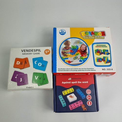 NEW 3 x kids educational games toys balance letters