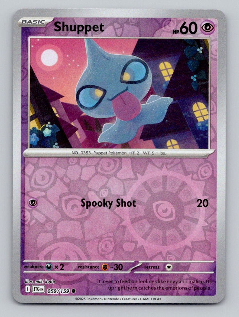 Reverse Holo Shuppet 059/159 Common Journey Together Pokemon