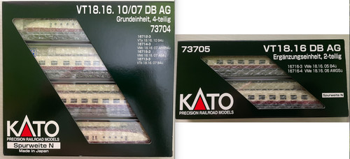 Tren diésel KATO 73704 + 73705 BR 175 VTa 18.16 6 vagones DR escala N | Condition: Neu