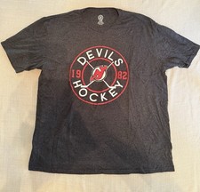New Jersey Devils Hockey T-Shirt 1982 Logo Graphic Tee - USED - XL - Rare!