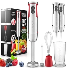 Zulay Kitchen 4-in-1 Immersion Stick Mixer Hand Blender - 800 Watts