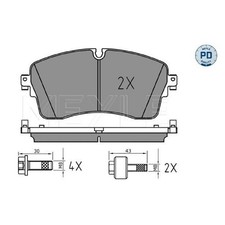 Satz Bremsbeläge Bremsklötze vorne für Land Rover Discovery 5 L462 L550 | 241