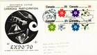 Dr Jim Stamps Canada 25C Japan Expo 70 Setenant Block Rose Craft Fdc