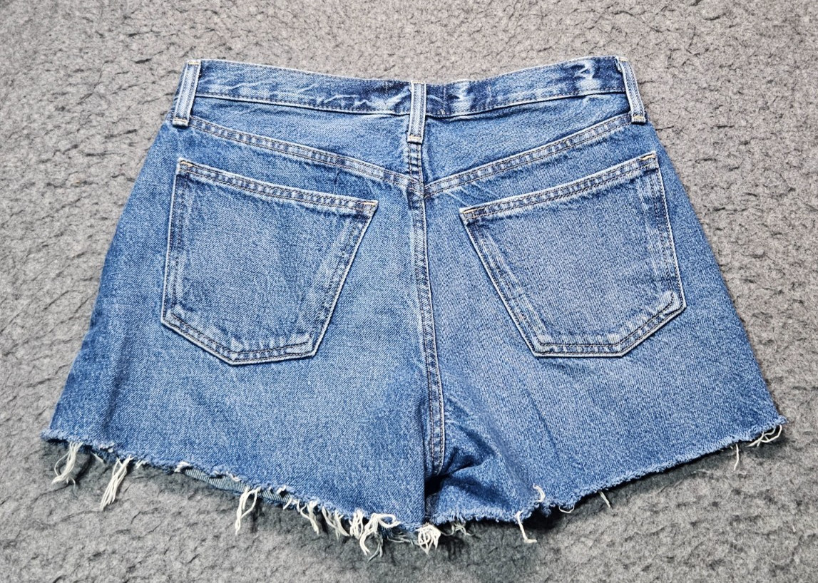 Universal Thread cut off button blue denim mid ri… - image 2