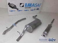 Imasaf Auspuffset Ab Kat für Volvo S40 II+V50 1.6 74KW 2005-2012|VSD+MSD+ENDROHR
