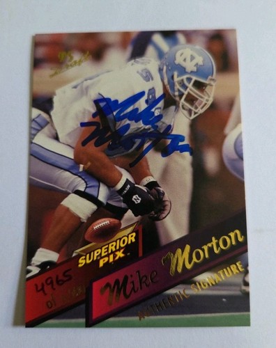 1995 Superior Pix Rookie Autographs Mike Morton No. 42 Number 4965 of 6500