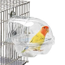 Bird Bath Box Parrot Bathing Tub for Finch Canary Lovebird Parakeet Cockatiel