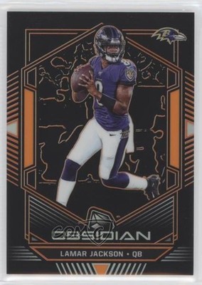 2019 Panini Obsidian Electric Etch Orange 49/50 Lamar Jackson #17 uk2
