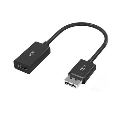 ISY IDP-2000 Display Port HDMI Adapter, Schwarz
