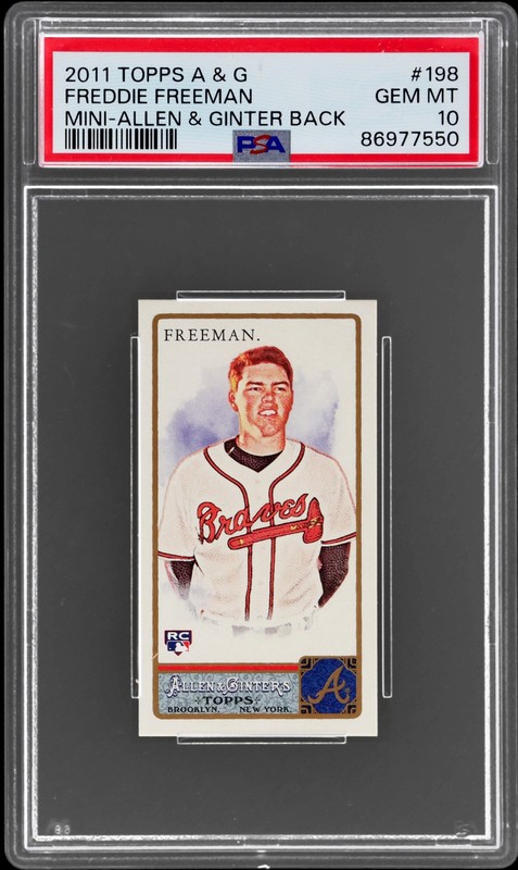 2011 Topps Allen And Ginter Freddie Freeman #198 PSA 10 Mini A And G Back RC