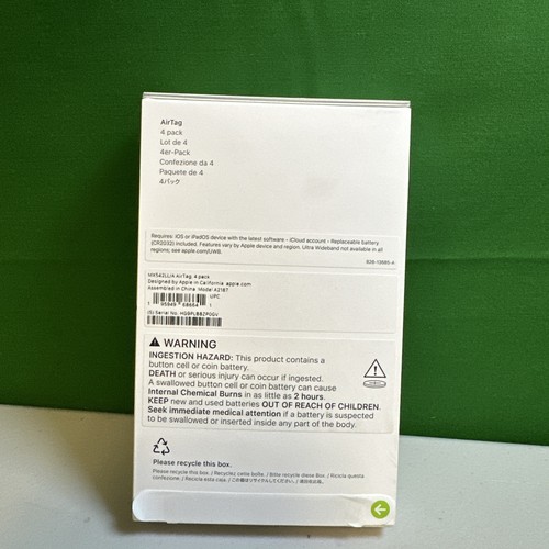 Apple AirTag Tracking Device, 4-Pack - A2187 (New) - 第 2/2 張圖片