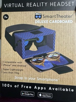 SmartTheater Deluxe Cardboard Smartphone VR Headset, Trigger, Adjustable Lenses