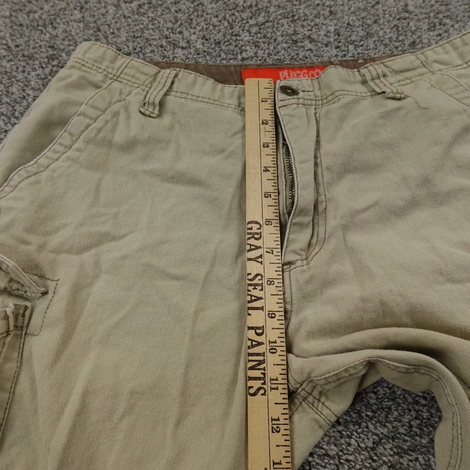 Pantalones Cortos Plugg De Colección Para Hombres 34 Beige Carga Senderismo Militar Sueltos Patín Grunge 00s Y2K Foto 4 de 4