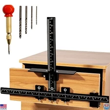 Precision Cabinet Hardware Jig Tool Set - Aluminum Template for Knobs & Pulls