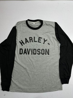 Harley-Davidson Men's T-Shirt Block Letters Graphic Long Sleeve