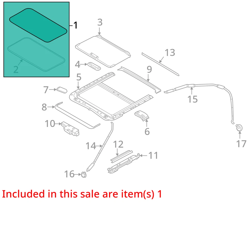 (LOCAL PICKUP ONLY) Roof Glass Fits 14-19 INFINITI Q70 6825537 Foto 3 de 4