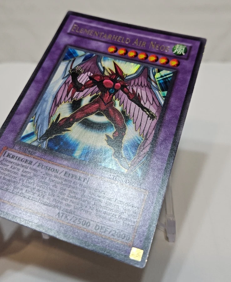 GERMAN Elemental Hero Air Neos DE034 STON-EN034 Ultra Rare 1st Edition YGO 7922 - Image 2 of 4