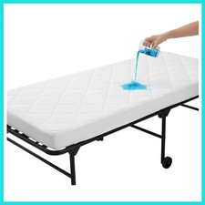 Quilted Cot Size Cotton Top Camp Mattress Pad, 30" X 75" X 10"