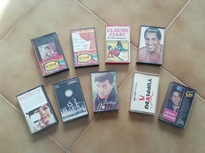 CLAN CELENTANO LOTTO 8 MC CASSETTE TAPE ( 1 CON CIARI ) + 1 PROMO AAVV CON MINA