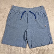 Polo Ralph Lauren Sweat Shorts Kids Large Blue Flesh Pony Knit Pull On Lounge