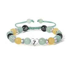 Natural Stone Charm Bead Bracelets Adjustable Lucky Bracelet Inspirational Back