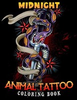 Malbuch FüR Erwachsene - Midnight Animal Tattoo, Entspannung, Ausmalen