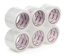 3" Heavy Duty Packing Tape 6 Rolls, Total 360Y - 3 inch x 65 Yards, 2.4 mil Thic