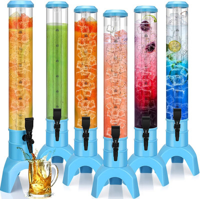 6 Pcs Mimosa Tower Dispenser Mimosa Tower with Ice Tube and Bottomless Beer Marg