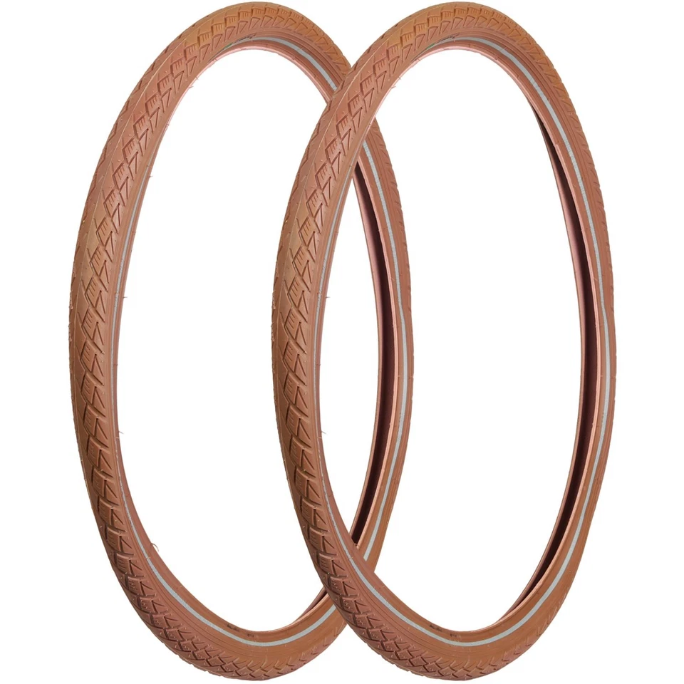 2x Set Fahrrad-Reifen Braun 28" 28 x 1,75 Zoll ETRTO 47-622 Fahrrad-Decke Mantel - Bild 2 von 4