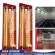 2X 2000W Infrared Paint Curing Baking Lamp Heat Lamp Paint Booth Heater Lighting