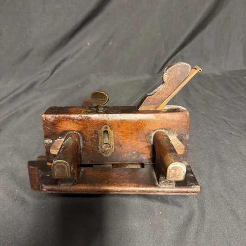 Antique British Wooden Plough Plane Fairclough, Liverpool 9.5" - (1944)