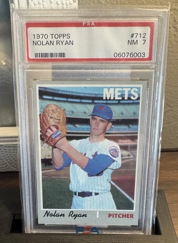 1970 Topps Nolan Ryan Card High #712 New York Mets CENTERED Near Mint NM PSA 7