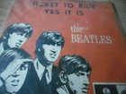 PICTURE SLEEVE ONLY / NO RECORD   RARE BEATLES  TICKET TO RIDE  BELGIUM ONLY