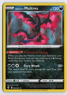 Galarian Moltres - SWSH07 #093/203 SWSH07: Evolving Skies Holofoil LP