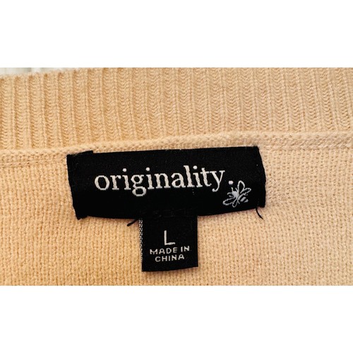 Originality Smiley Face Checkered Long Sleeve Sweater Youth sz L - Picture 3 of 6
