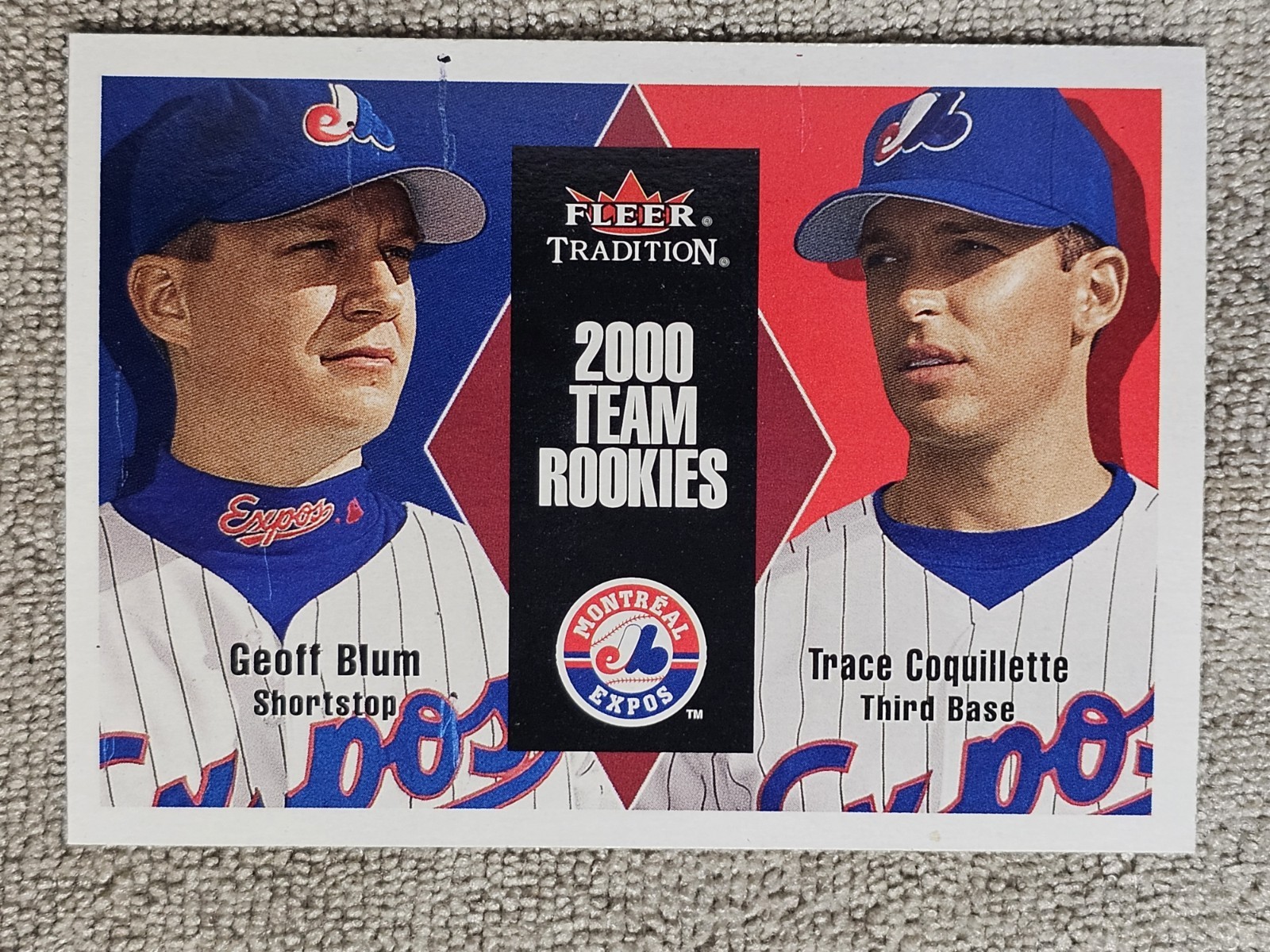 2000 Fleer Tradition Update Team Rookies Geoff Blum Trace Coquillette #U70 