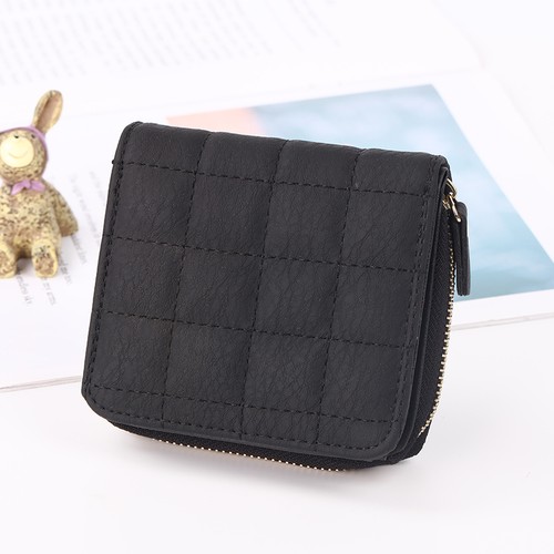 Women's Small Zipper Around Pouch Wallet Purse Leather Billfold ID Card Holder - Picture 11 of 15