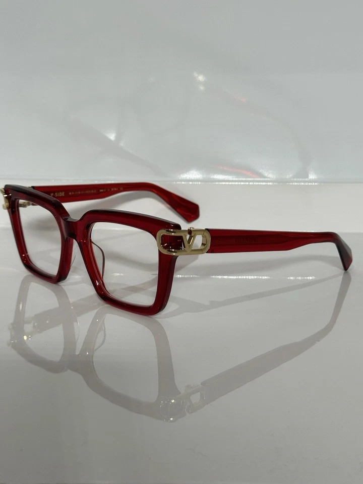 Gafas para mujer Valentino V-Side VLX-131B-51 acetato dorado rojo” Foto 2 de 4